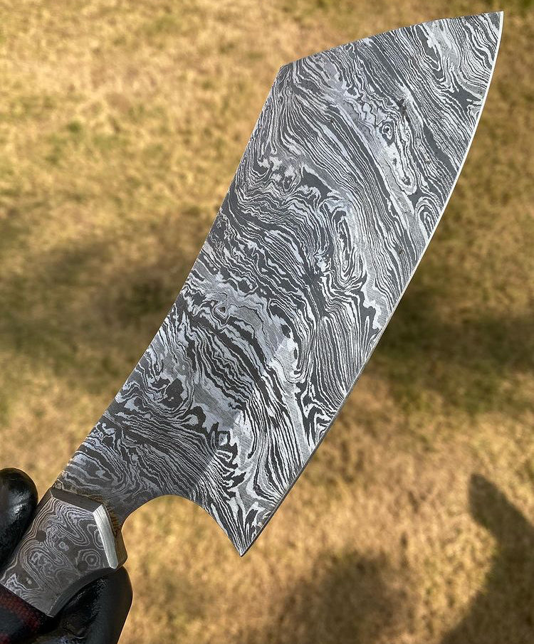 FORGED DAMASCUS STEEL Meat Cleaver Chopper Knife