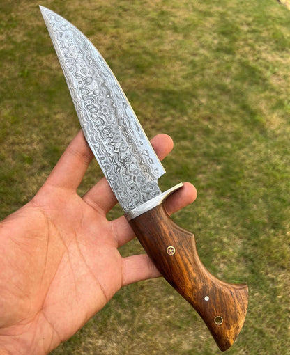 Handmade Damascus Steel Hunting Knife