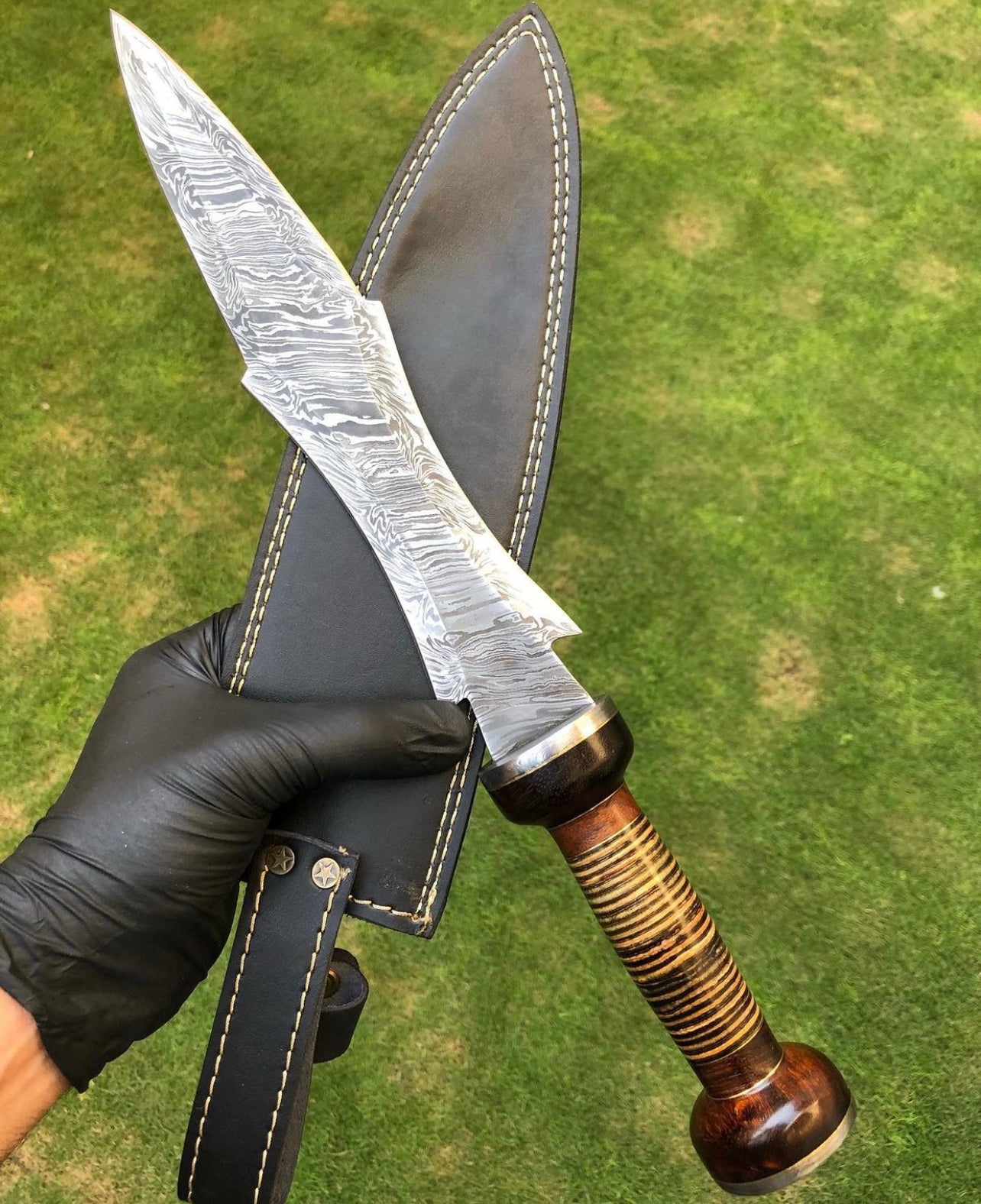 Custom Handmade Damascus steel Gladius Mini Sword