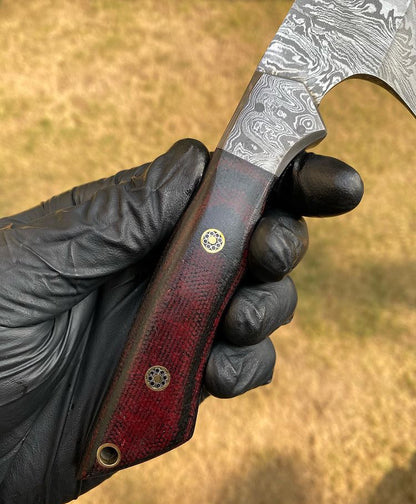 FORGED DAMASCUS STEEL Meat Cleaver Chopper Knife