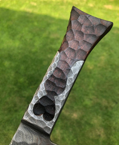 Custom made Damascus steel Integral Chef knife