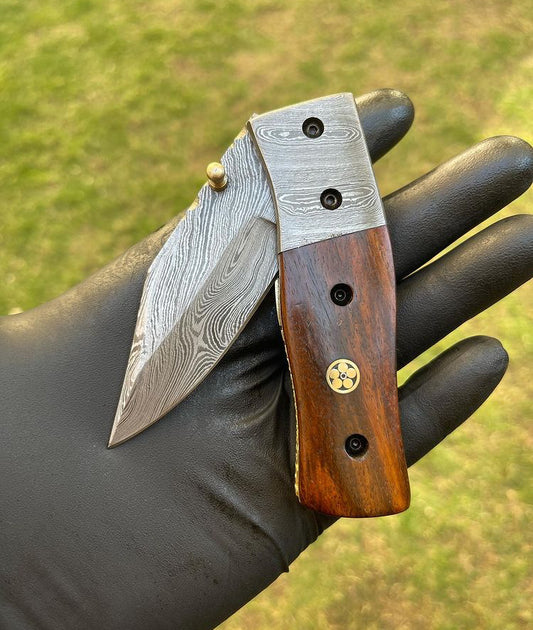 Damascus Folding Blade EDC Pocket Knife