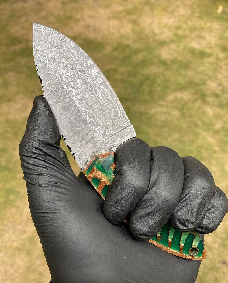 Fixed Blade Damascus Steel EDC Knife