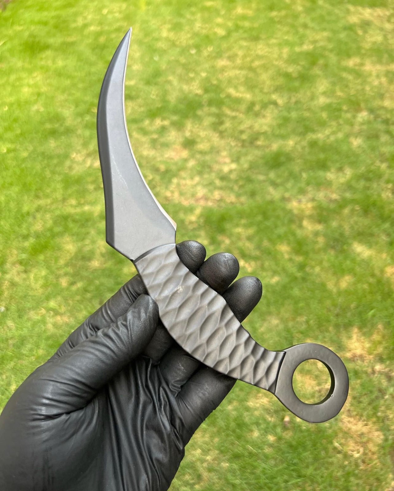 Hand Forged D2 steel Black Coated karambit knife