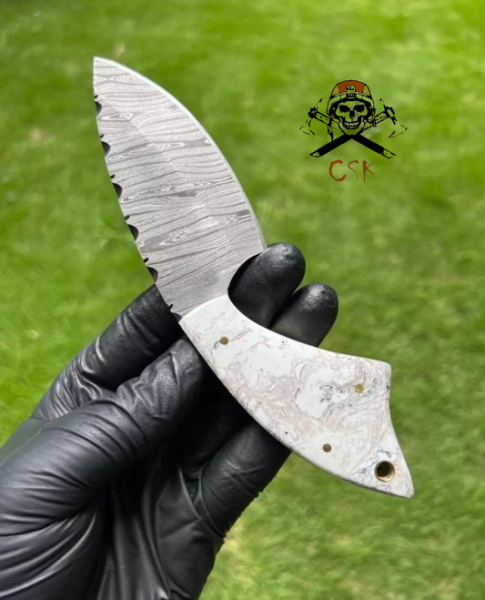 Fixed Blade Handmade Damascus Steel EDC Knife