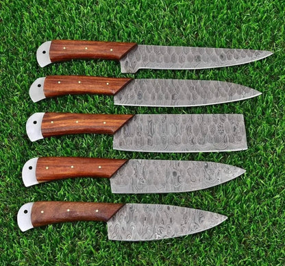 Damascus steel kitchen chef set