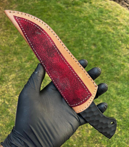 custom hand forged d2 steel hunting knife