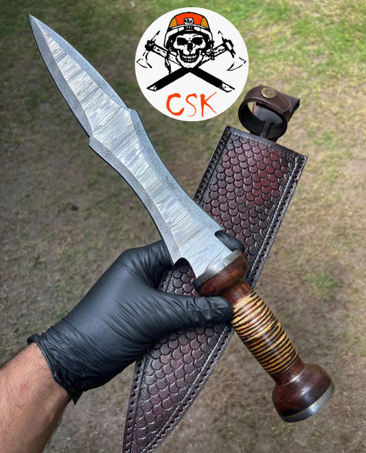 Custom Handmade Damascus steel Gladius Mini Sword