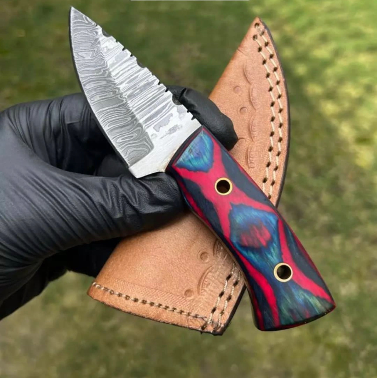 Custom Handmade Damascus steel Mini EDC knife