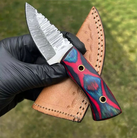 Custom Handmade Damascus steel Mini EDC knife