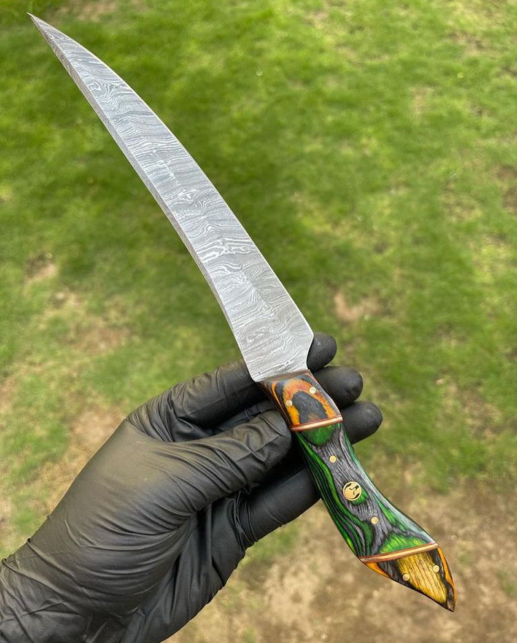 Custom Handmade Flexible Damascus Steel Fillet knife