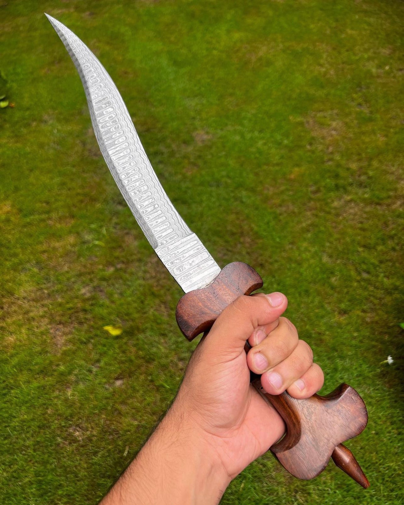 Custom Hand Forged Damascus steel Mini Sword