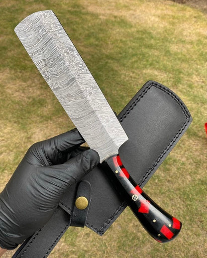 FORGED DAMASCUS STEEL Meat Cleaver Chopper Knife