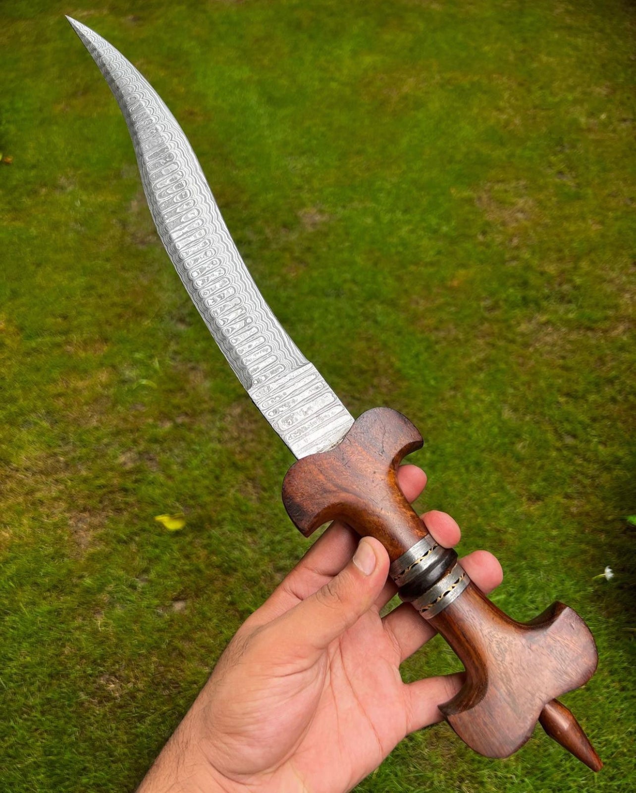 Custom Hand Forged Damascus steel Mini Sword