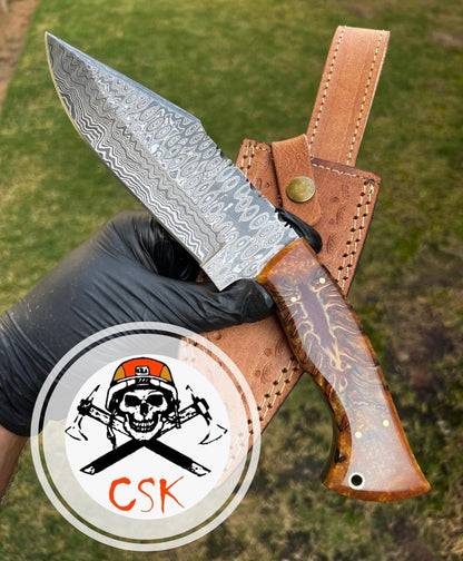 Damascus Steel Classic Outdoor Camping knife