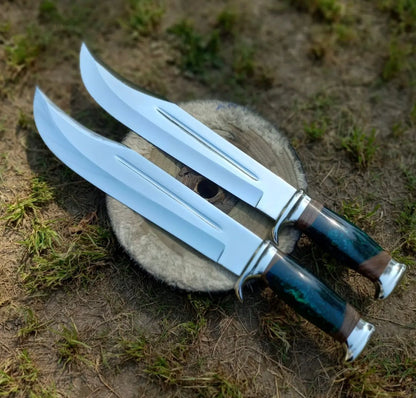 Handmade D2 Steel Mirror Polish Heavy Duty Camping Knife