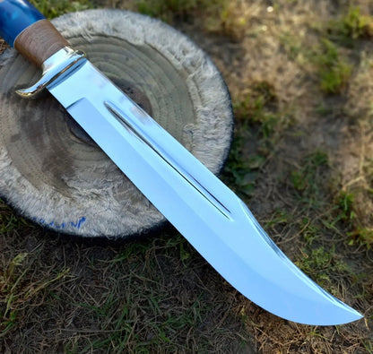 Handmade D2 Steel Mirror Polish Heavy Duty Camping Knife