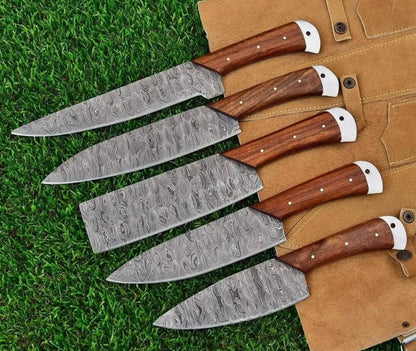 Damascus steel kitchen chef set