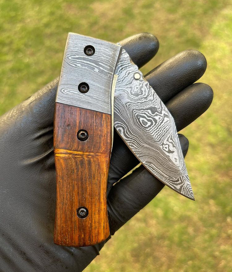 Damascus Folding Blade EDC Pocket Knife