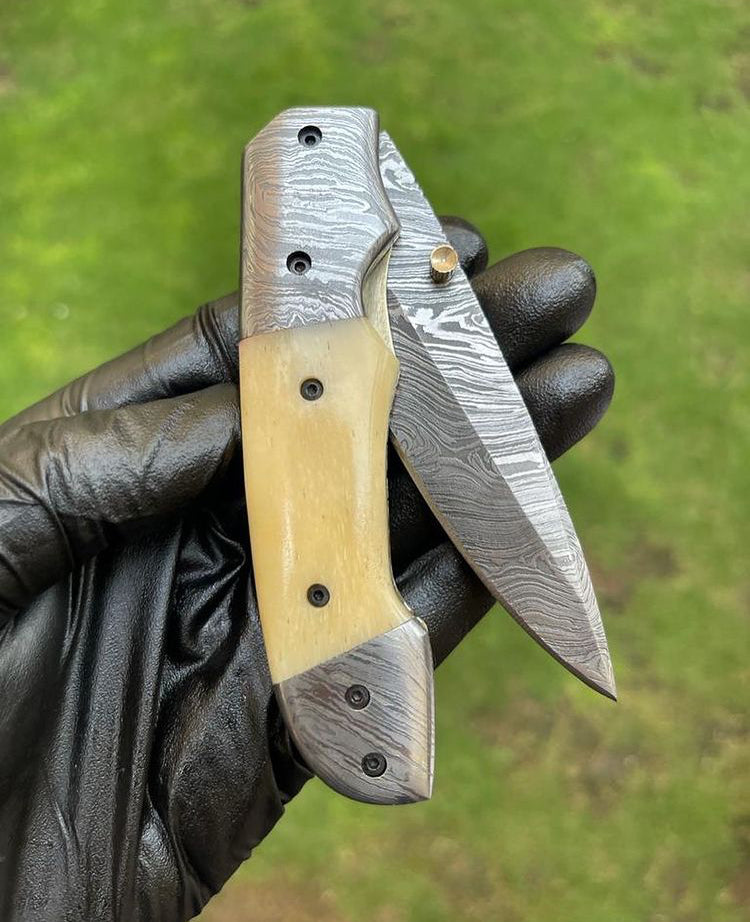Folding pocket Damascus Blade EDC Folding Pocket Knife