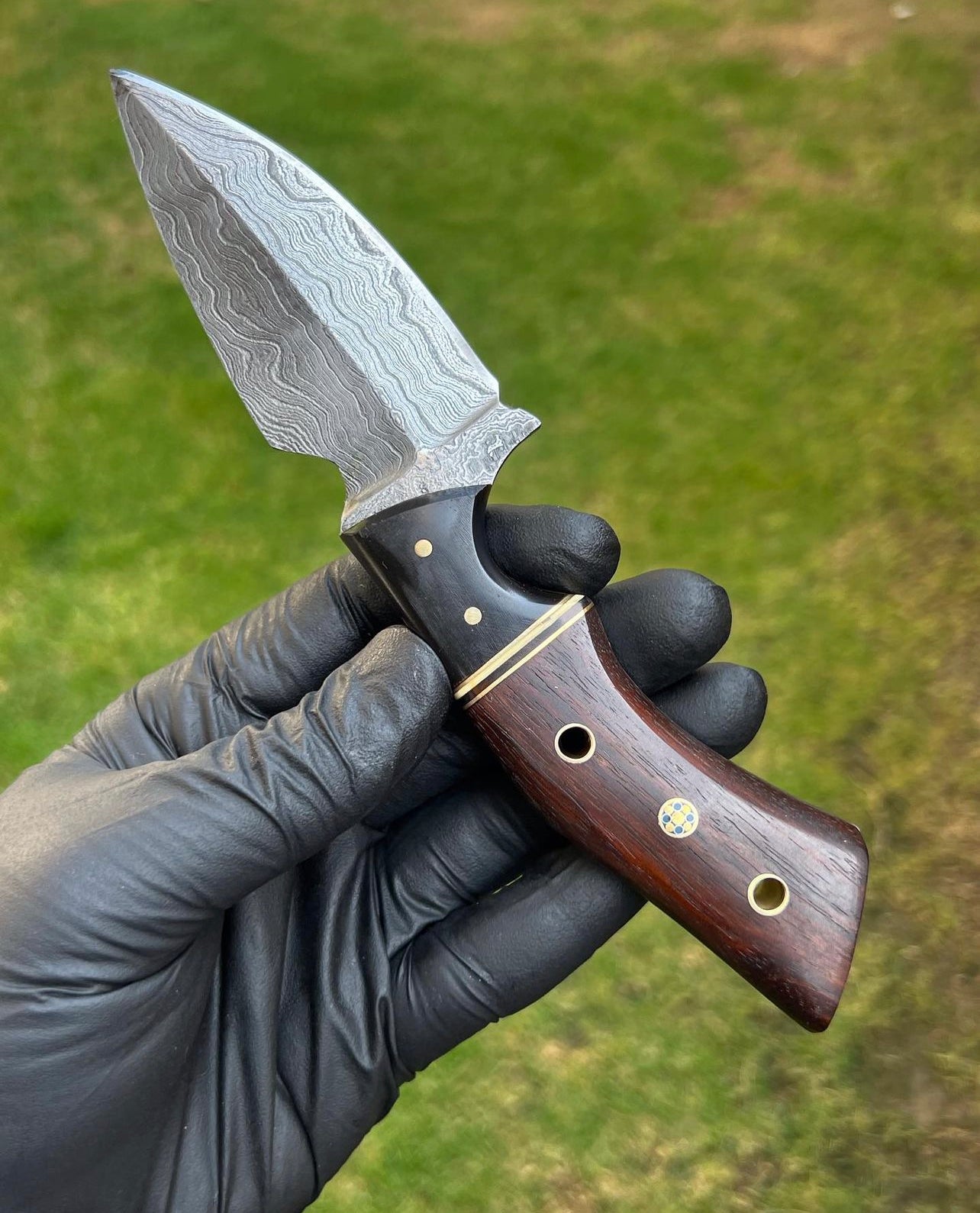 Damascus Steel Fixed Blade Hunting Knife