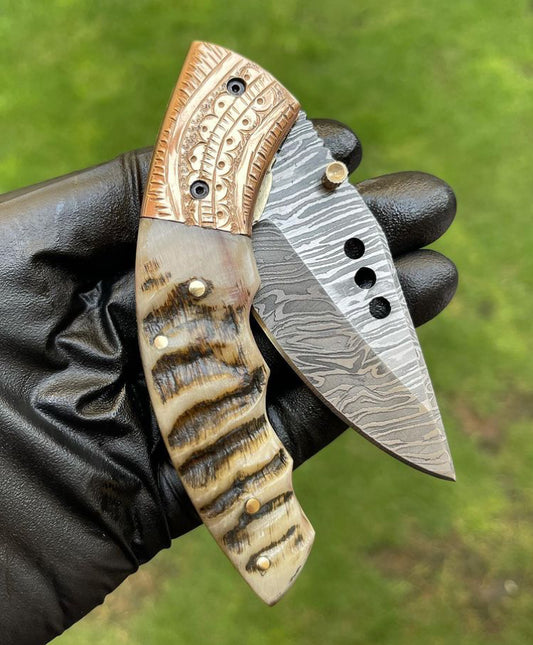 Folding pocket Damascus Blade EDC Folding Pocket Knife