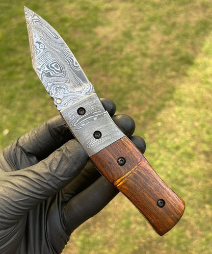 Damascus Folding Blade EDC Pocket Knife