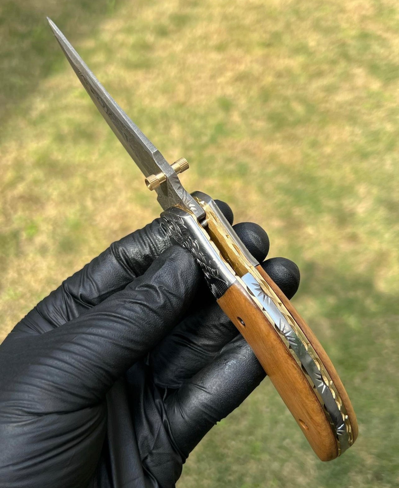 Damascus Blade EDC Folding Pocket Knife
