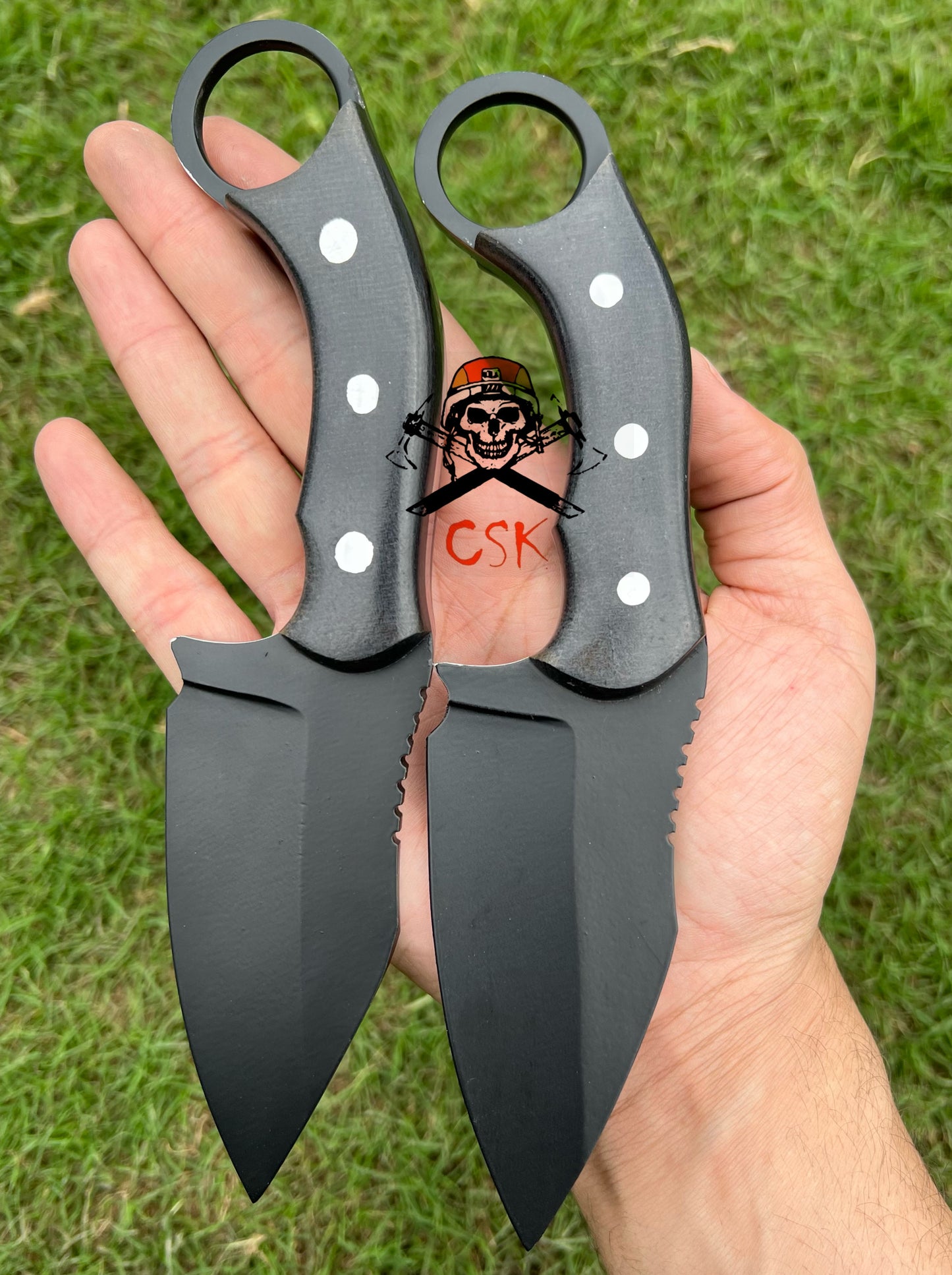 Fixed Blade Ring-Tail D2 Steel Black Coated EDC set