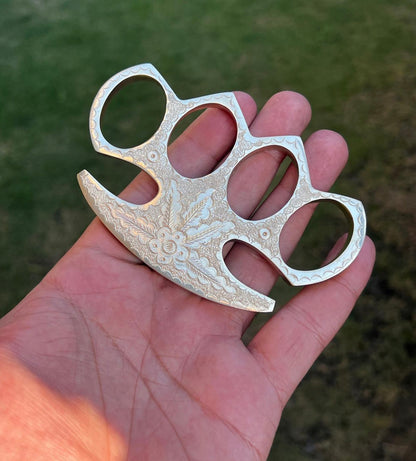 Handmade Engraved Brass knuckle