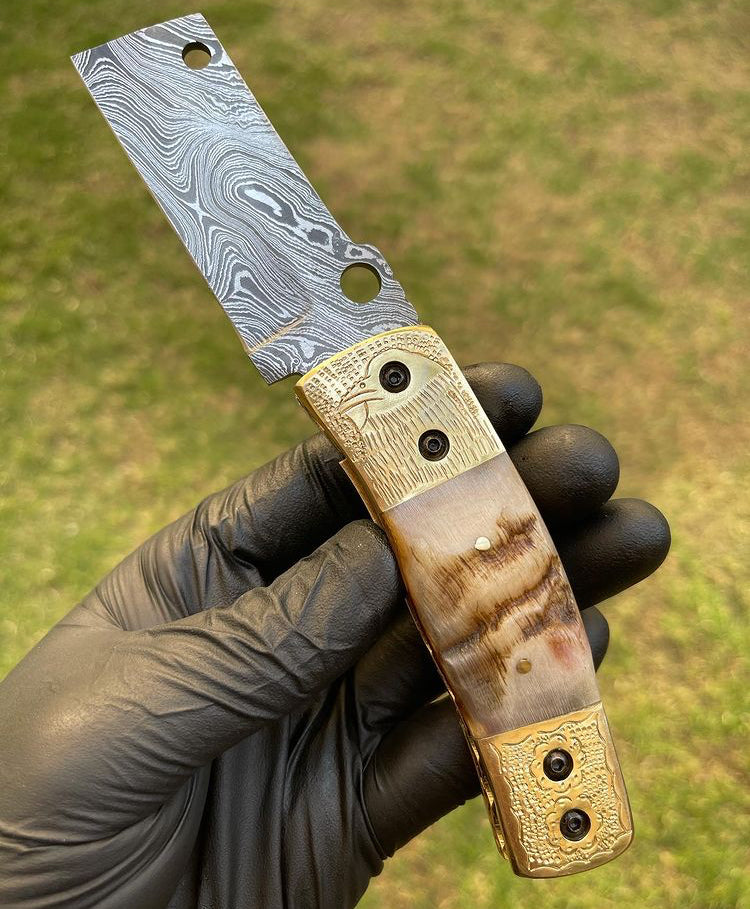 Damascus Blade EDC Pocket Knife