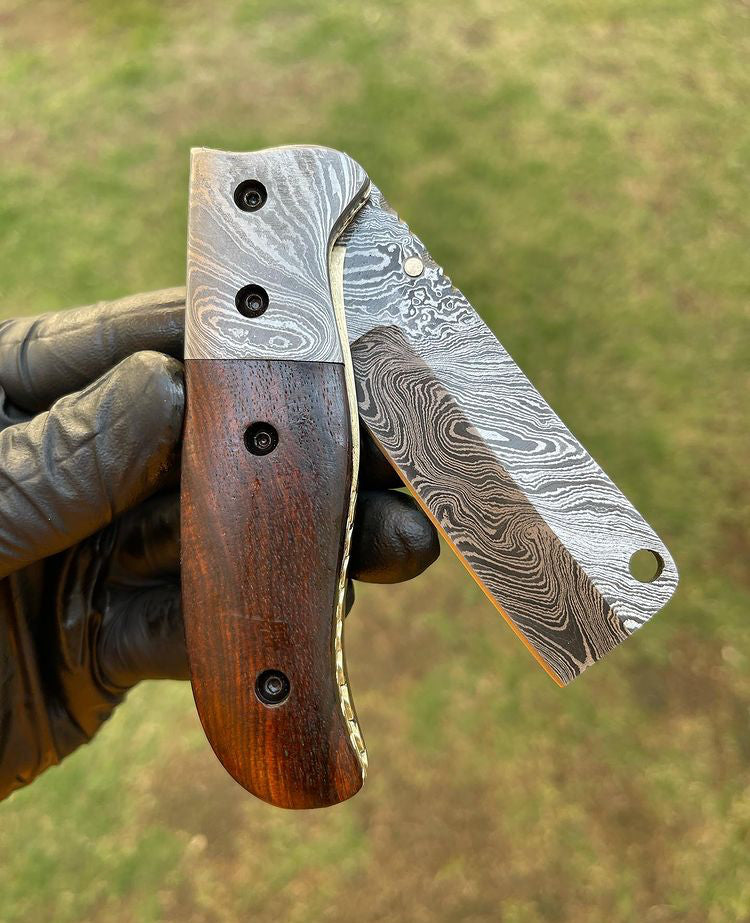 Damascus Folding Blade EDC Pocket Knife