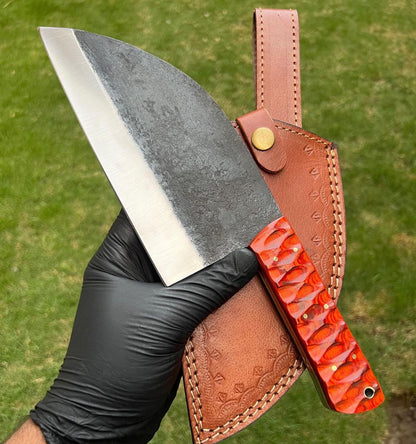 Handmade high carbon steel chef chopper cleaver