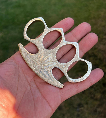 Handmade Engraved Brass knuckle