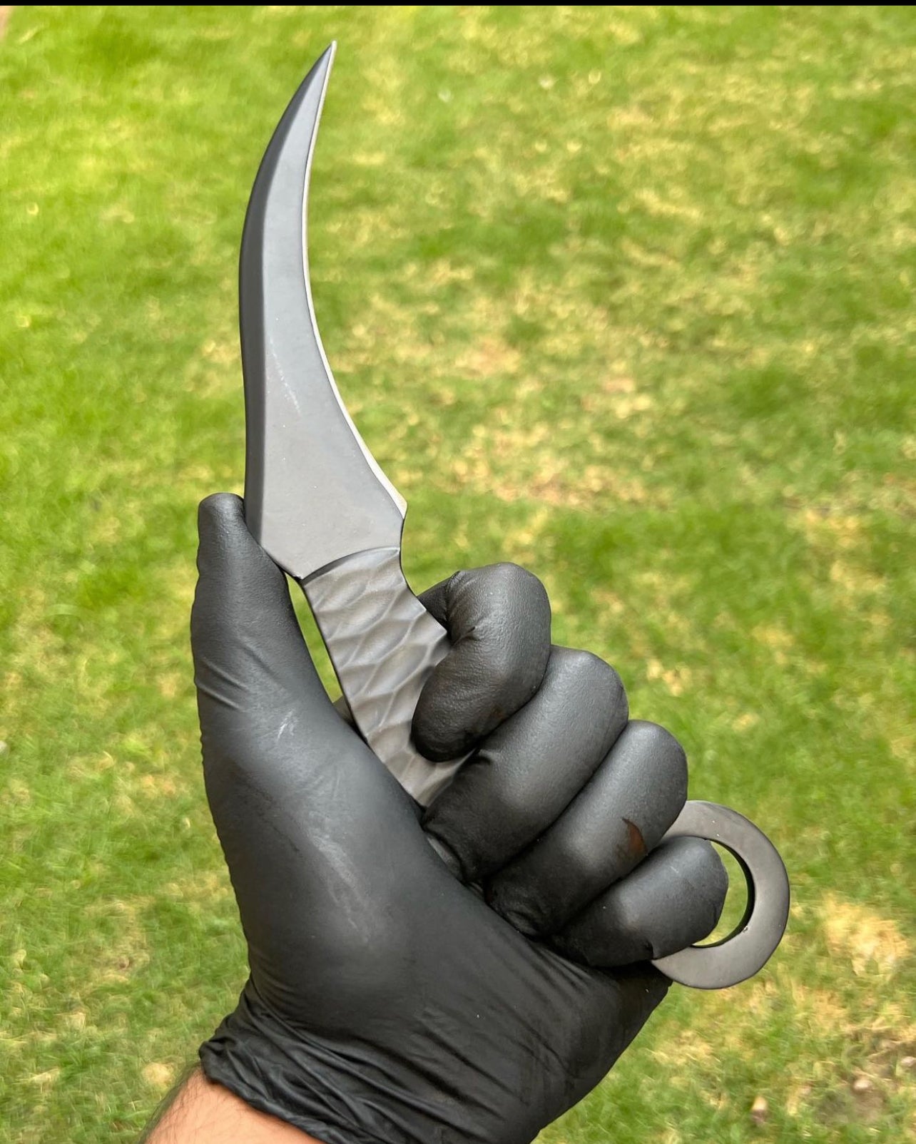 Hand Forged D2 steel Black Coated karambit knife