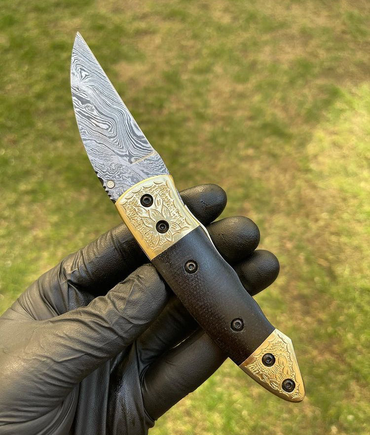 Damascus Blade EDC Pocket Knife