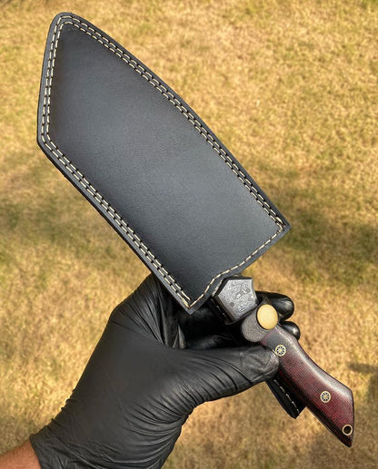 FORGED DAMASCUS STEEL Meat Cleaver Chopper Knife