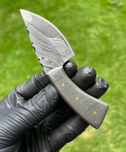 Custom Handmade Damascus steel Mini EDC knife