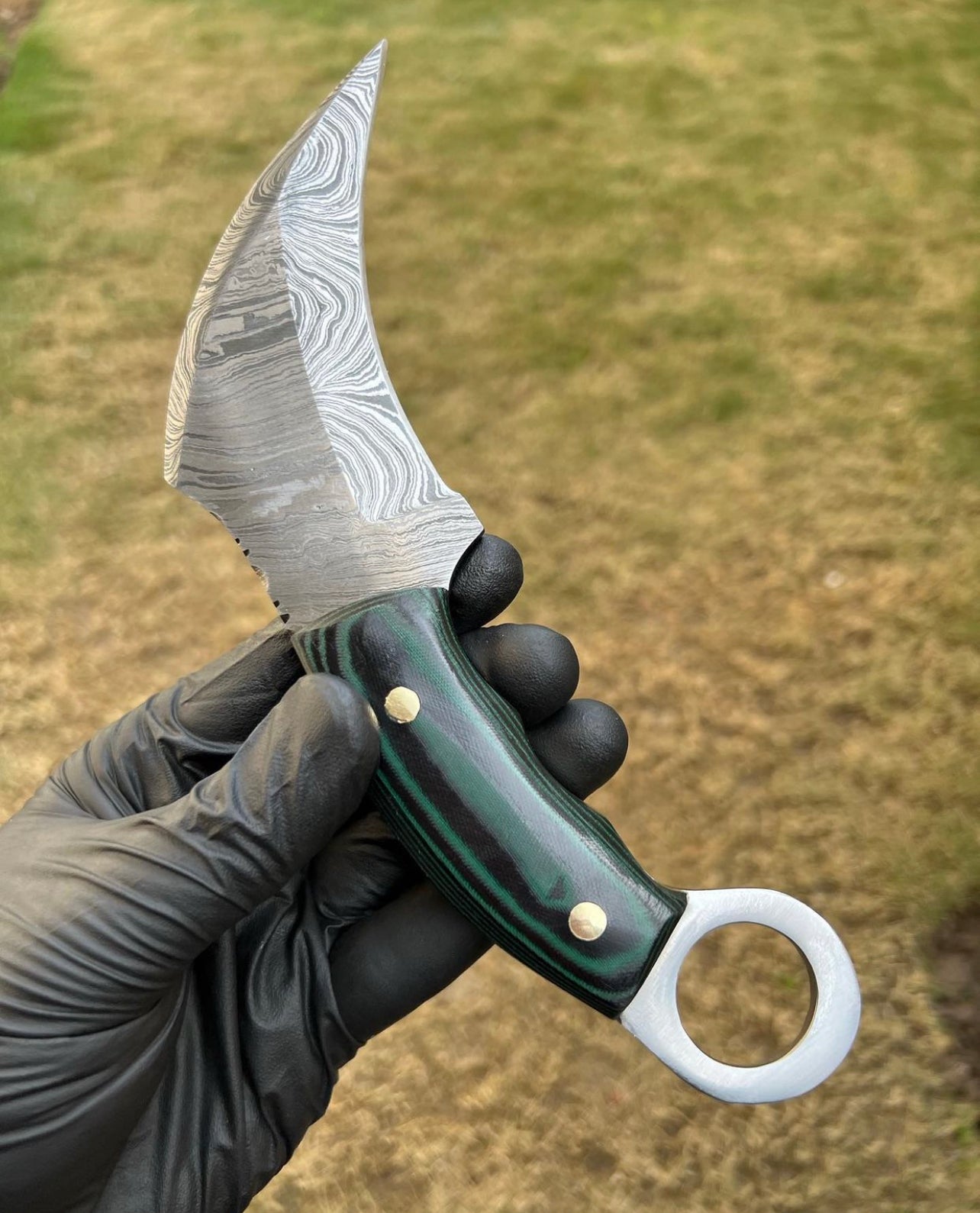 Handmade Damascus steel karambit knife