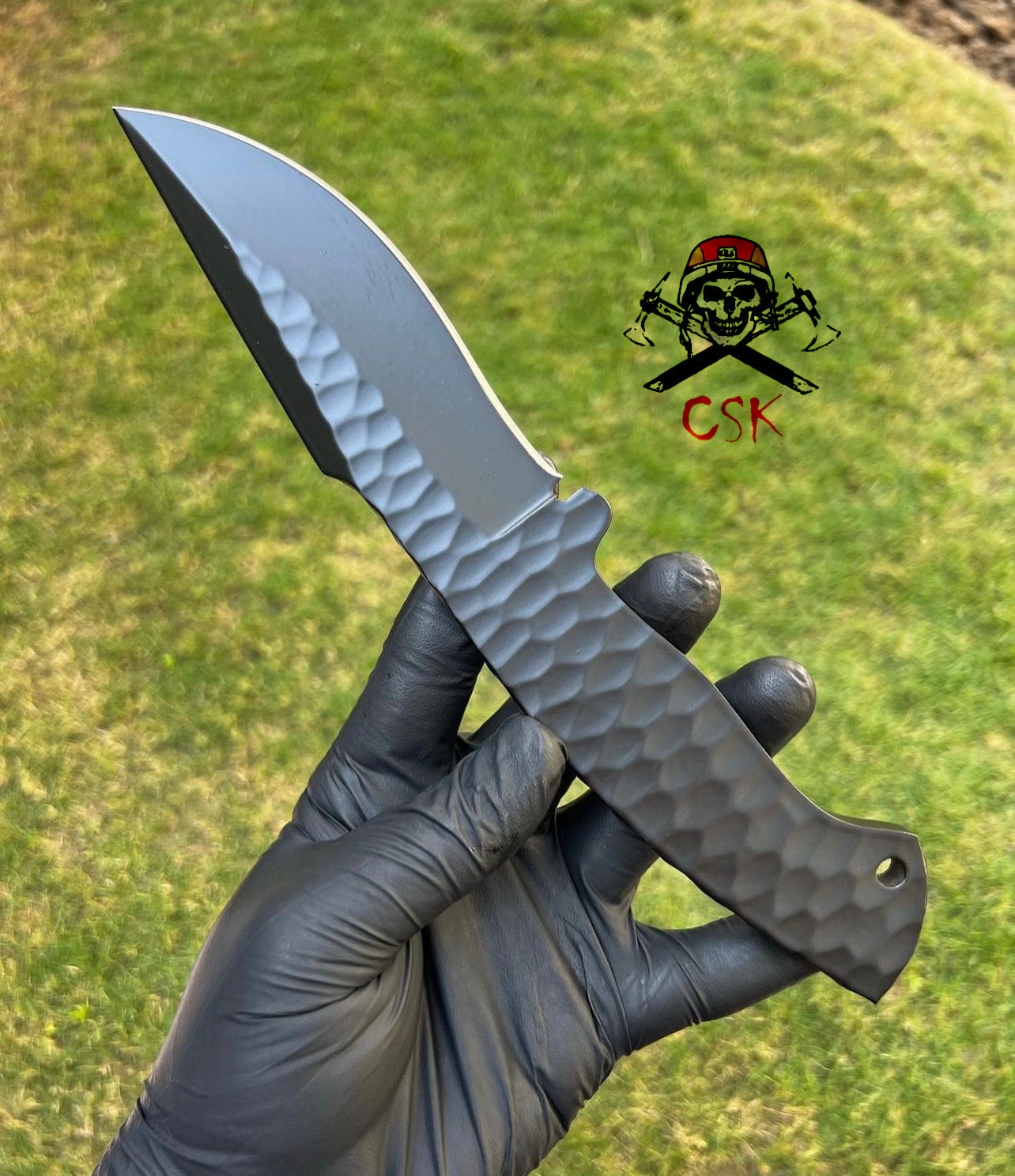 custom hand forged d2 steel hunting knife
